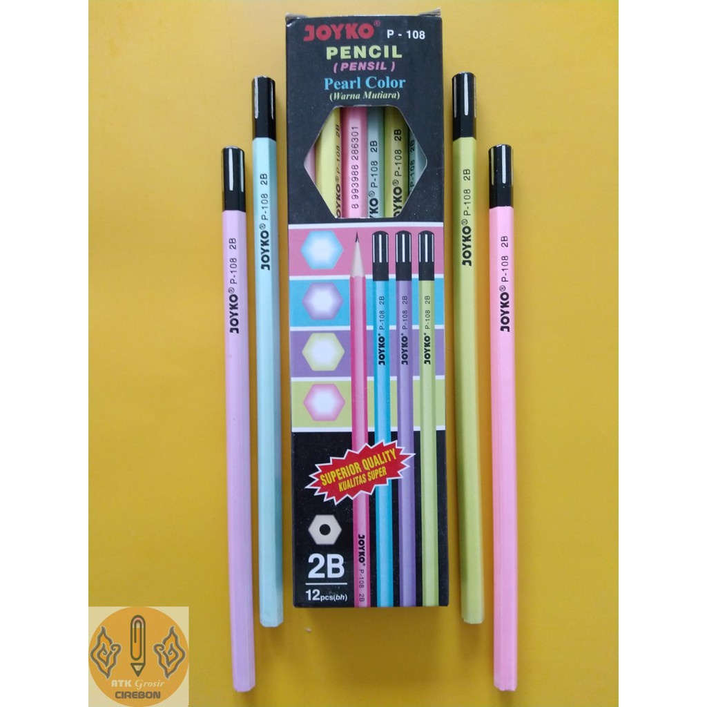 

IK! Pensil Joyko P-108 Pencil 2B Pearl Color 1 Pack isi 12 Pcs Kualitas Super