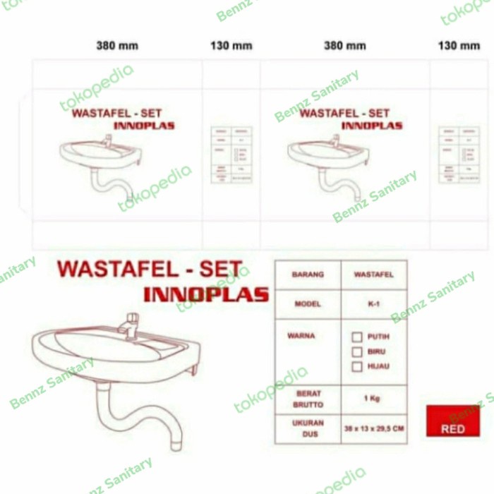 WASTAFEL CUCI TANGAN PLASTIK PVC