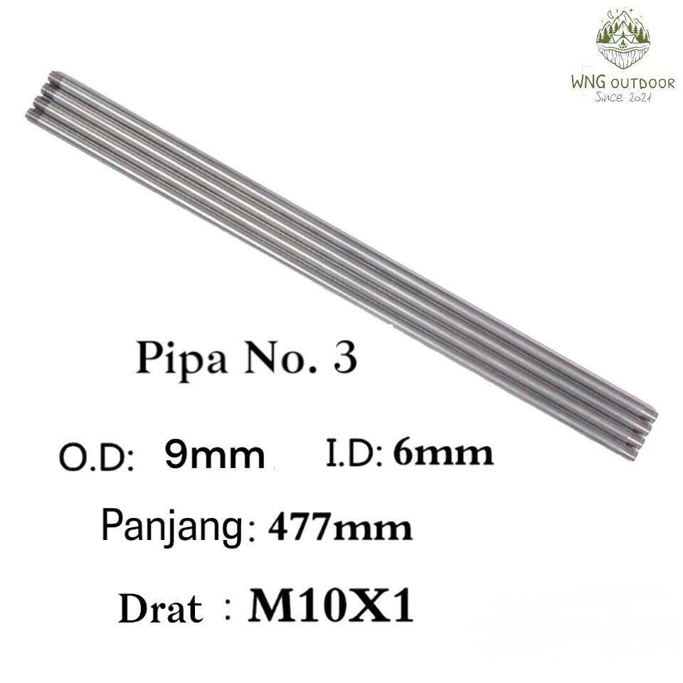 Pipa No 3 Rumah Piston Sparepart Pompa PCP Ukuran 9 mm Original