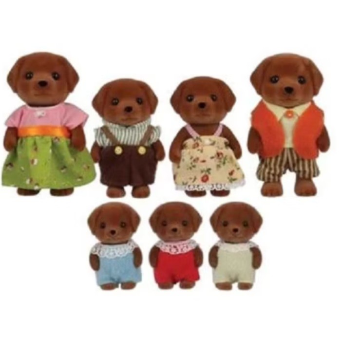 Promo Terbatas Sylvanian Families Chocolate Labrador Family Original Sale Aman