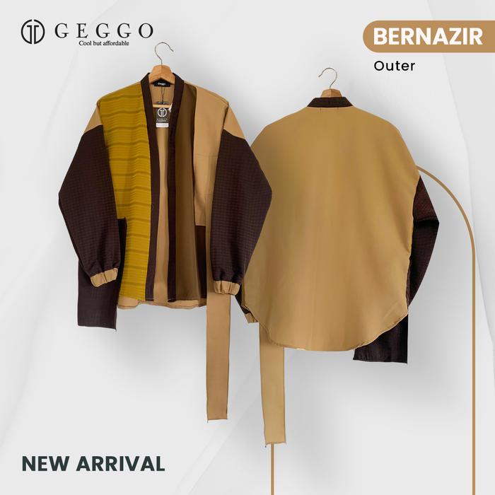 Geggo Woman - Bernazir Outer / Atasan Wanita Top Outer Rompi Katun / Luaran Wanita Panjang Kardigan