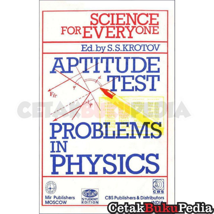 Book Aptitude Test Problems In Physics Science Everyone By S Krot