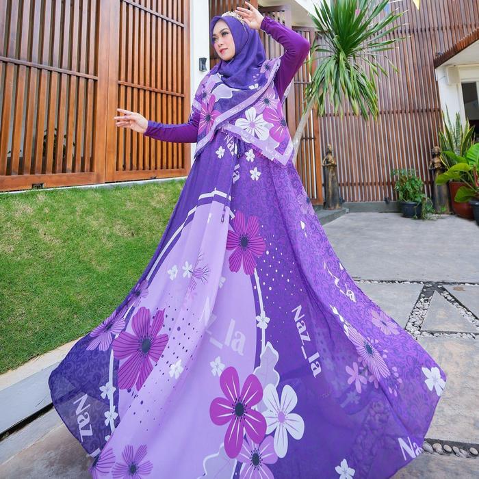 [Kode M] Gamis/Set Syari/Khimar Only Fashion Muslim By Nazla Syar'I Aesthetic