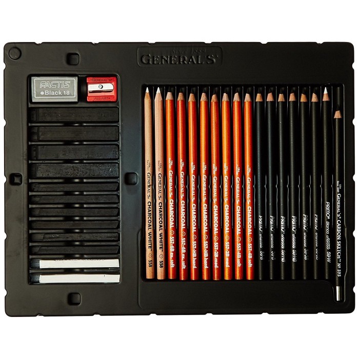 

GENERALS PENCIL CLASSIC CHARCOAL DRAWING SET (33 PCS)