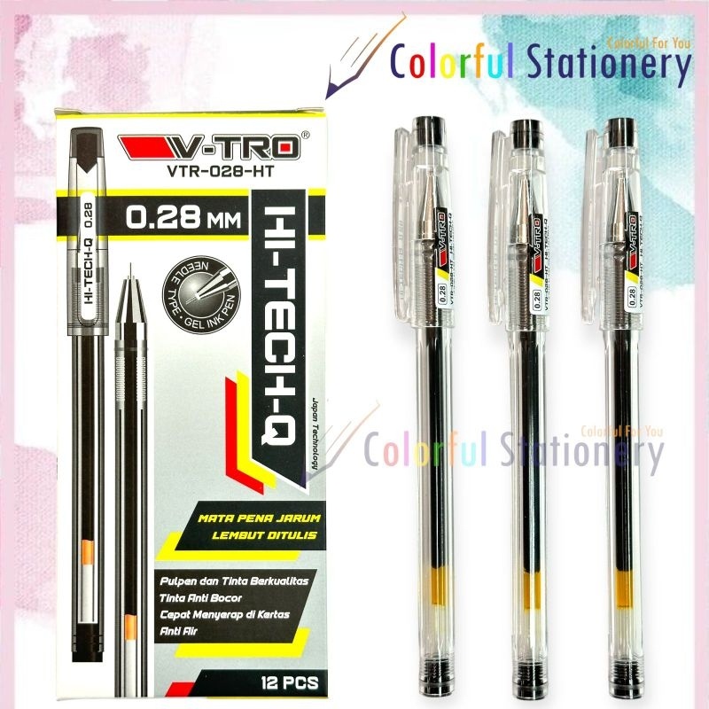 

Pulpen / Ballpoint / Pen Gell Hi Tech H 0.28 V-TRO (12 Pcs)