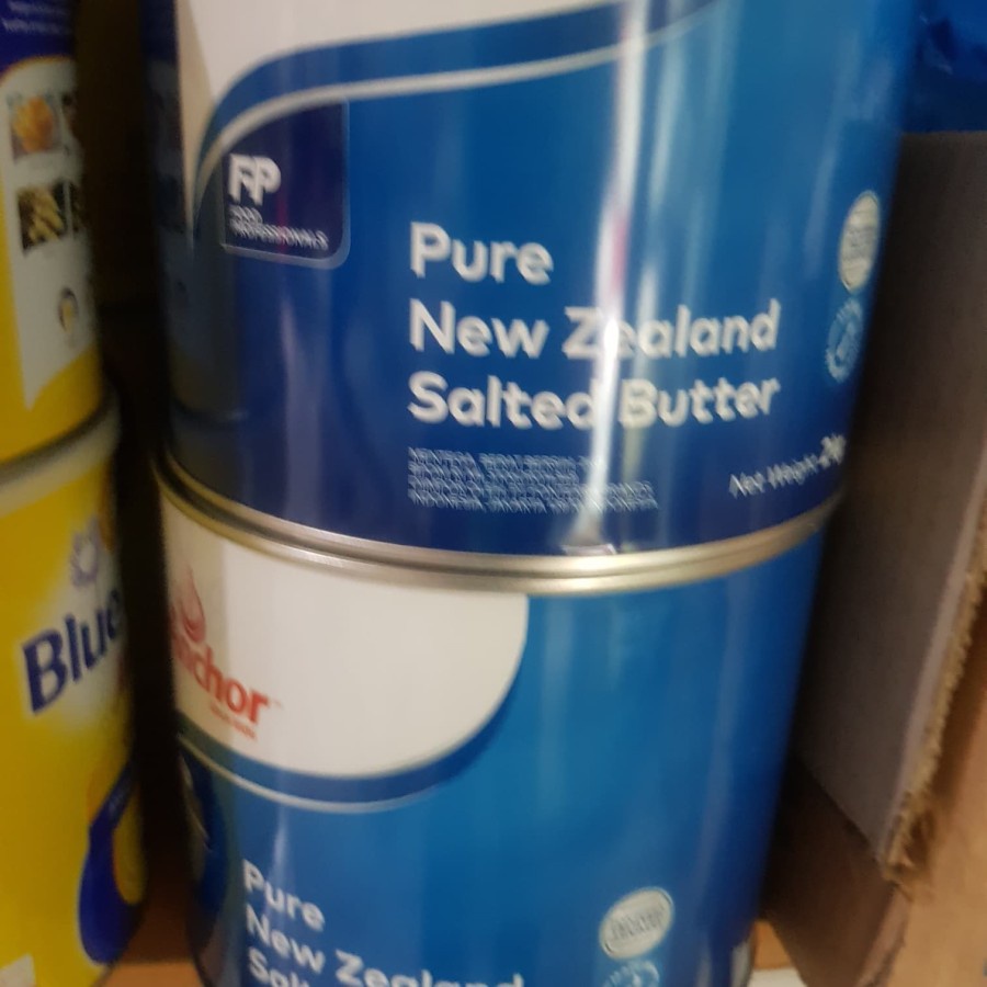 

Anchor Butter Tinned 2kg mentega kaleng Asin Golden fern