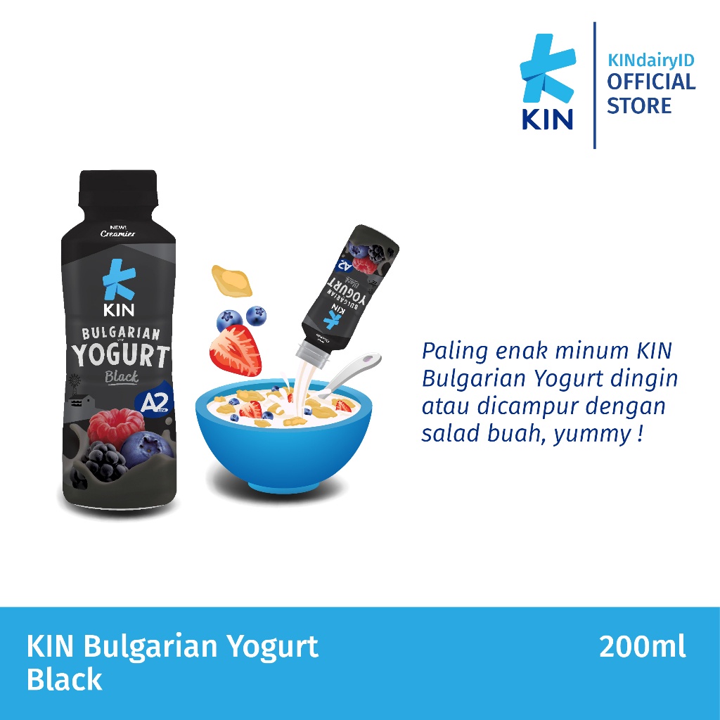 

KIN BULGARIAN YOGURT BLACK (12x200 ML)