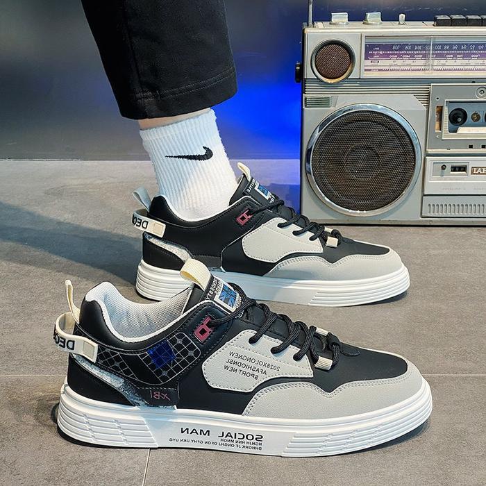 DISKON NOMAD HYPE SEPATU SNEAKERS IMPOR KULIT HAK TINGGI S26 CASUAL NYAMAN LENTUR MODIS SHOES PRIA