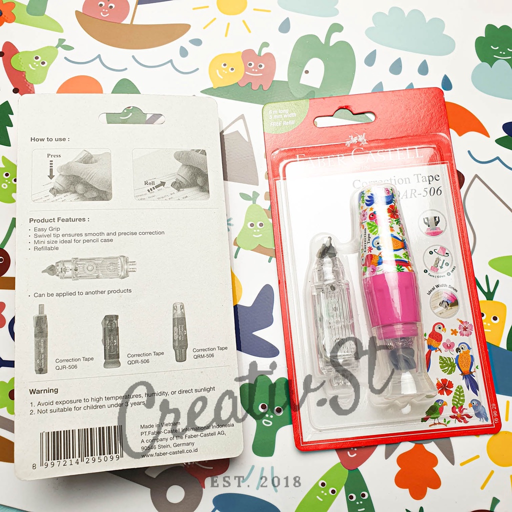 

FABER CASTELL Correction Tape Tip-Ex Tip Ex Kertas Qar - 506 + 1 Refill