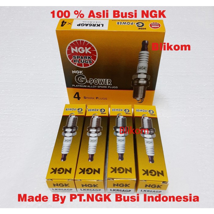 1 Pack Busi Ngk Platinum Lkr6Agp Ayla Agya Sigra 1000Cc - Asli