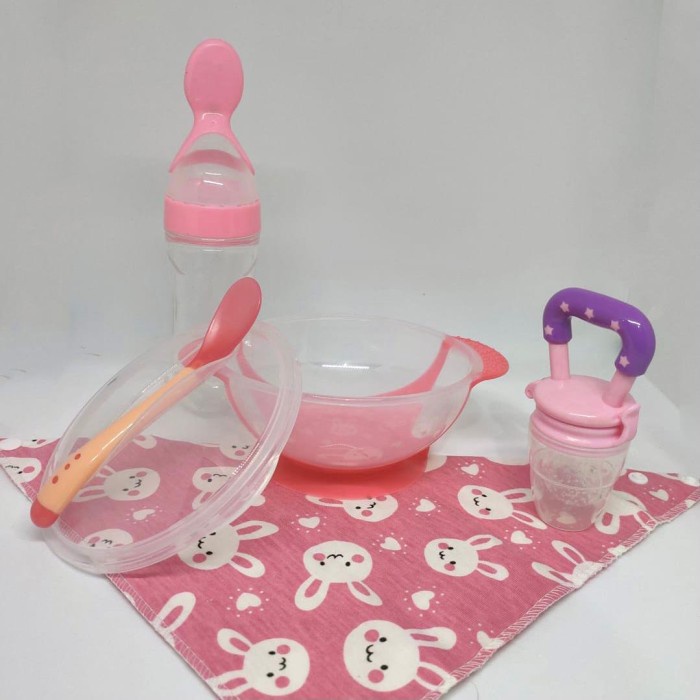 [tks] - Perlengkapan Makan Bayi / Peralatan Makan Bayi Set / Alat Makan Bayi
