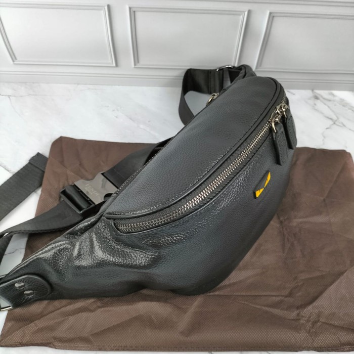 Waistbag Bumbag Pria Branded Tas Pinggang Branded Import Kulit Asli Fn