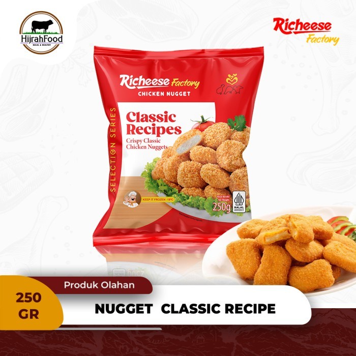 

Richeese Crispy Classic Chicken Nugget Naget Ayam Classic - 250 gr