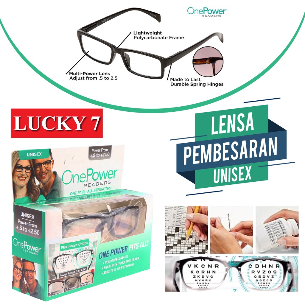 ACCMT- Kaca Mata One Power Original 3in1 Kacamata Kesehatan Auto Focus Baca Plus Pria dan Wanita