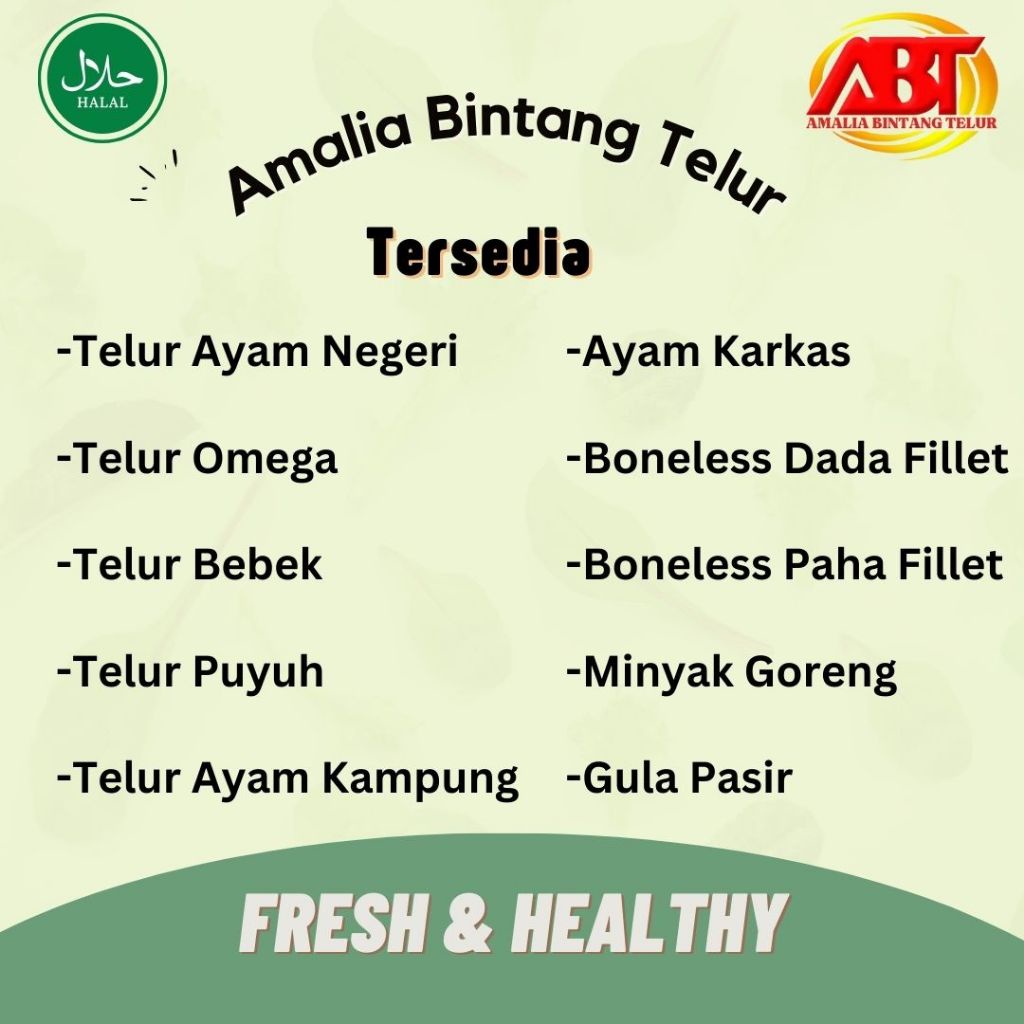 

ABT - Telur Bebek Amalia Telur Premium Garansi Segar - isi 6 Butir