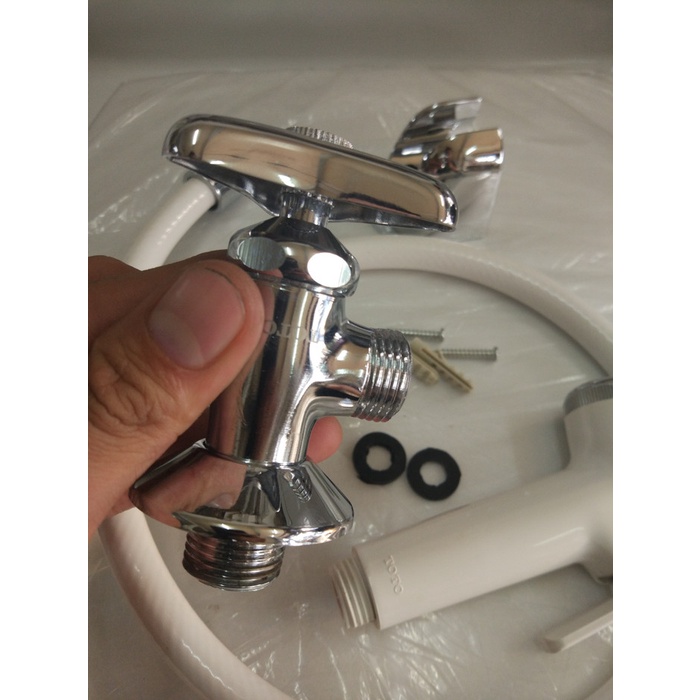 Stop Kran + Jet Shower TOTO Putih