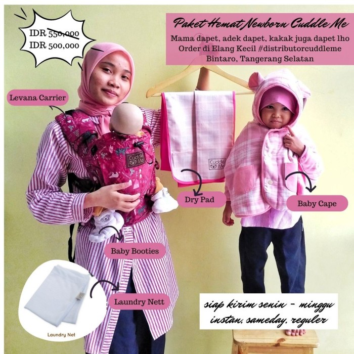 PAKET HEMAT CUDDLE ME [Kado New Born Bayi] Gendongan Jaket Sepatu Bayi