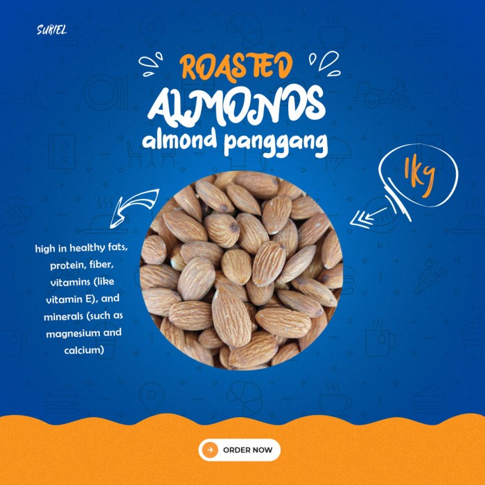 

Roasted Almond Nuts/ Kacang Almond Panggang 1 kg
