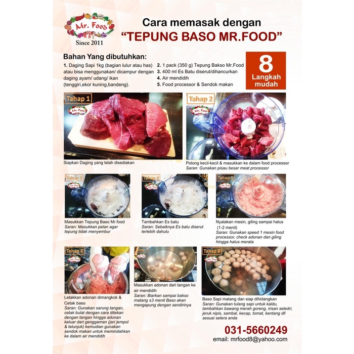 

(Good) Tepung Premiks Bakso Seafood Mr. Food 350gr