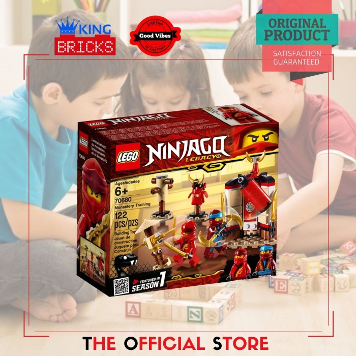 LEGO Original NINJAGO 70680 Monastery Training Mainan Anak Laki Ninja