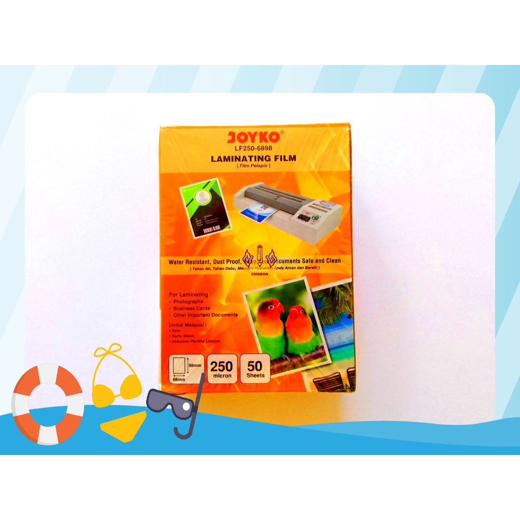 

Plastik Laminating Joyko LF250-6898 Laminating Film KTP 250 Micron