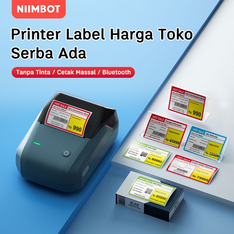 

NIIMBOT B1 Printer Stiker Label Harga, Alat Pembuat Harga dan Tanggal untuk Barang Toko.