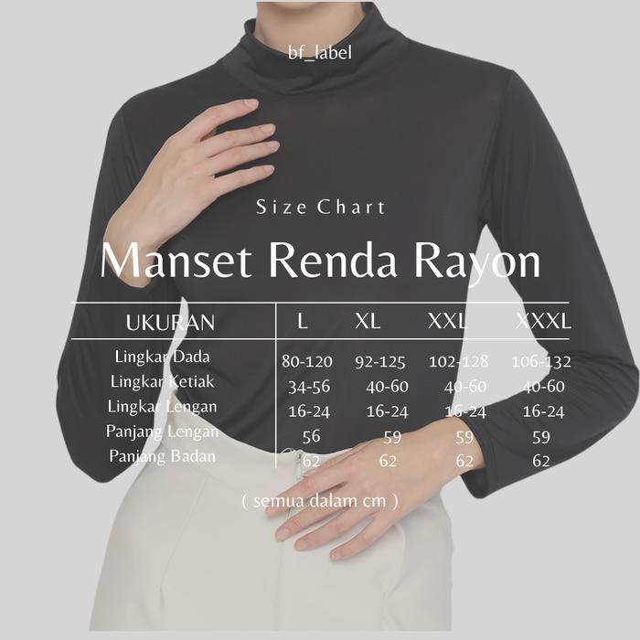 Harga Terbaru Manset Renda - Rayon Premium Manset Renda Panjang Atasan Lembut Baju Fit Asd2