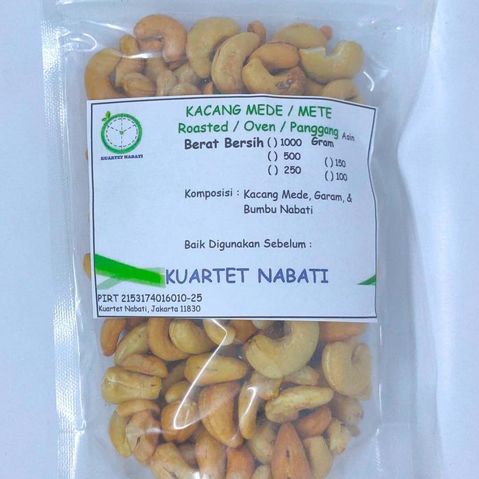 

250gr Roasted Kacang Mede Utuh ASIN Size Sedang - Besar Mete Sulawesi - Cashew Nut - Mete Oven -