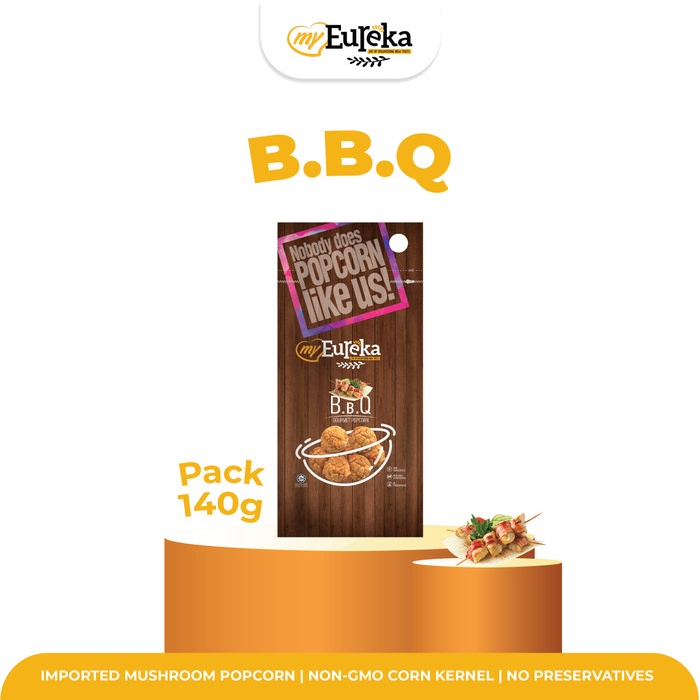 

Eureka Snack Popcorn BBQ Pack 140g Cemilan Jagung Gurih
