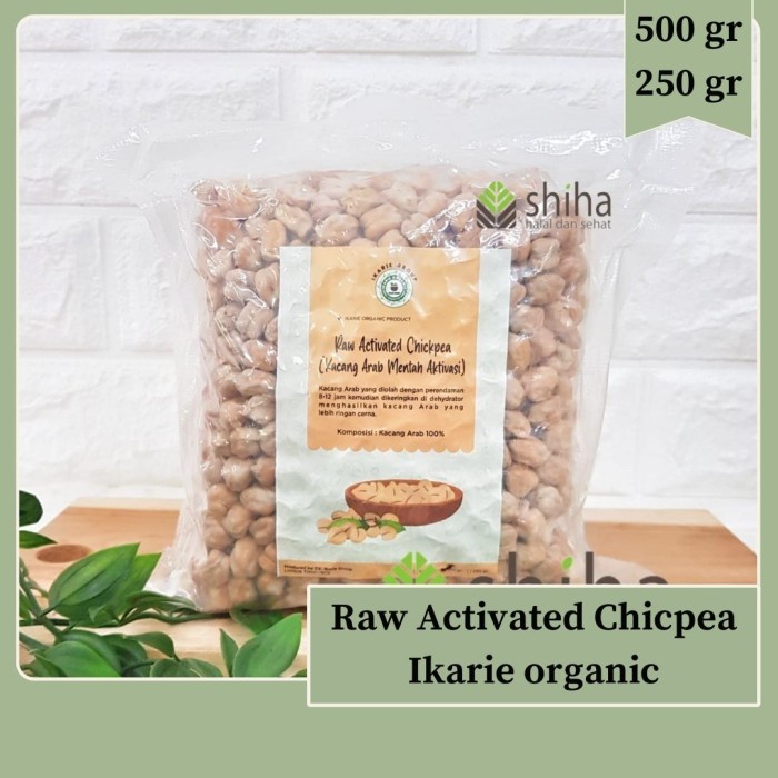 

Raw Activated Chickpea 500gr Ikarie Organic Kacang Arab Mentah