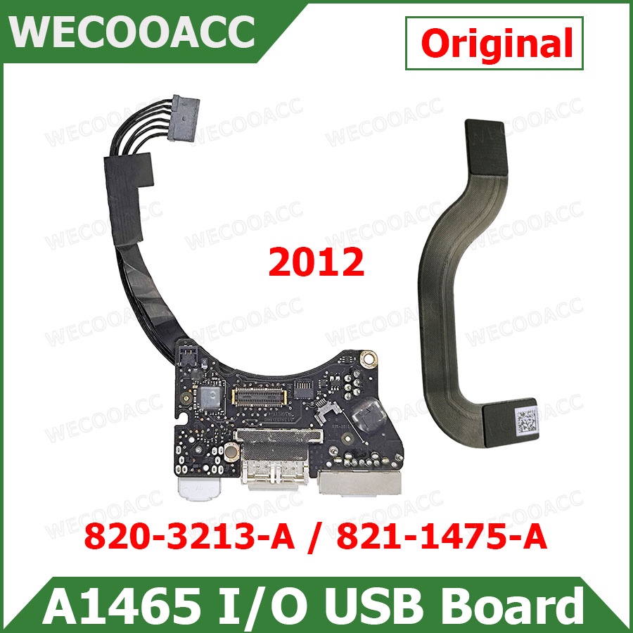 HTC Original I/O USB Audio Board 820-3213-A / 821-1475-A For Macbook Air 11" A1465 Power DC Jack 201