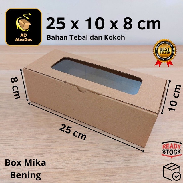 

Kardus Mika 25 x 10 x 8 cm Model Diecut | Kotak Box Dus Hampers Kue Snack Parcel