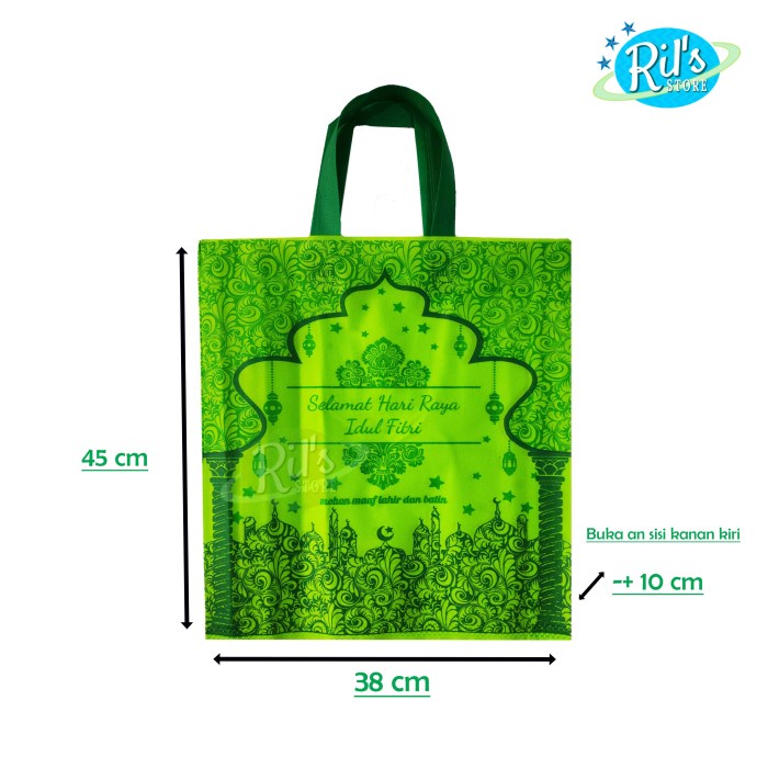 

pernakpernik- Tas Spunbond Lebaran 38 x 45 cm / Goodie Bag / Tas Kain Lipat Samping