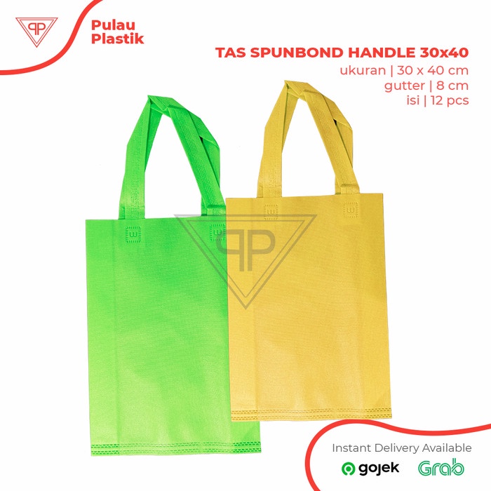 

pernakpernik- Tas spundbond / goodiebag handle lipat samping 30x40