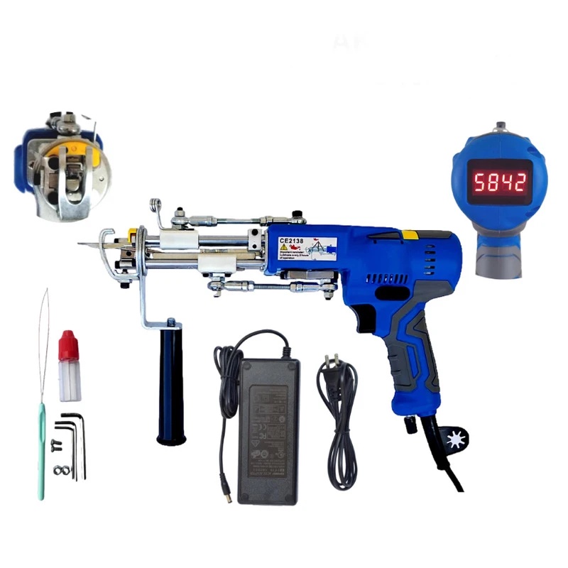SALE New 2 IN 1 Electric Carpet Tufting Gun Tufting Machine Can Do Both Cut Pile and Loop Pile Hand 