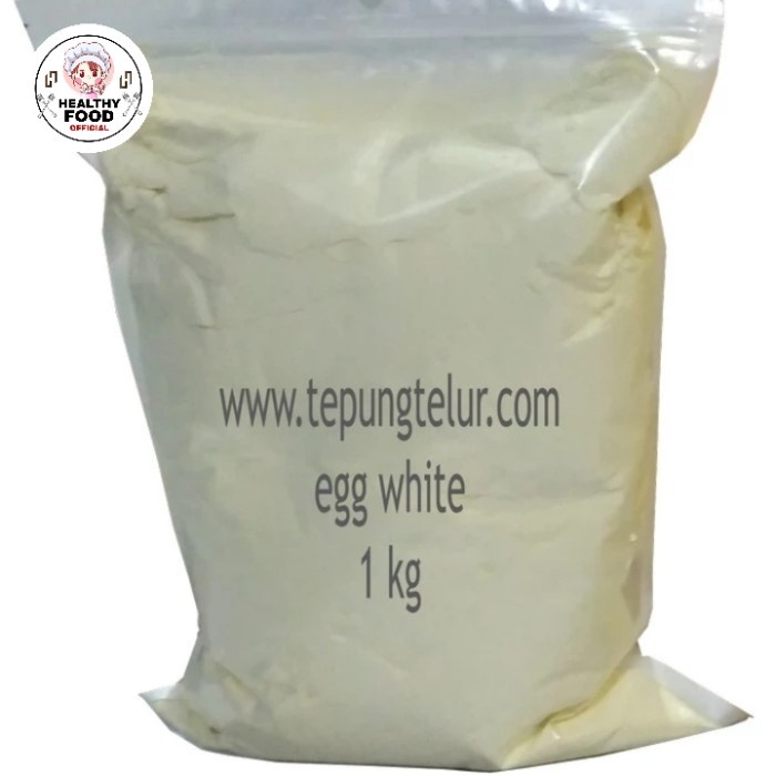 

Egg White Powder 100gr Asli Murni Tepung Putih Telur Premium Keto Diet
