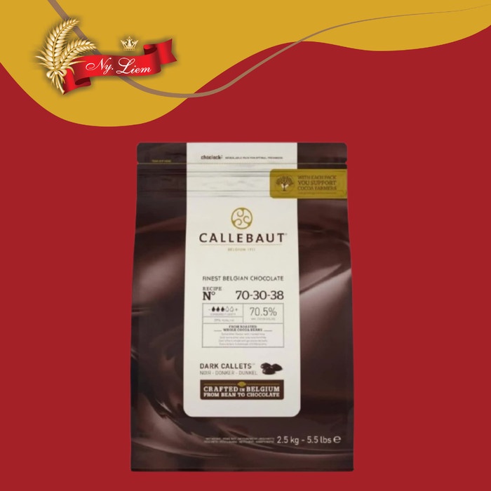 

HJ CALLEBAUT 70-30-38 Dark Chocolate Couverture Extra Bitter 250gr #R