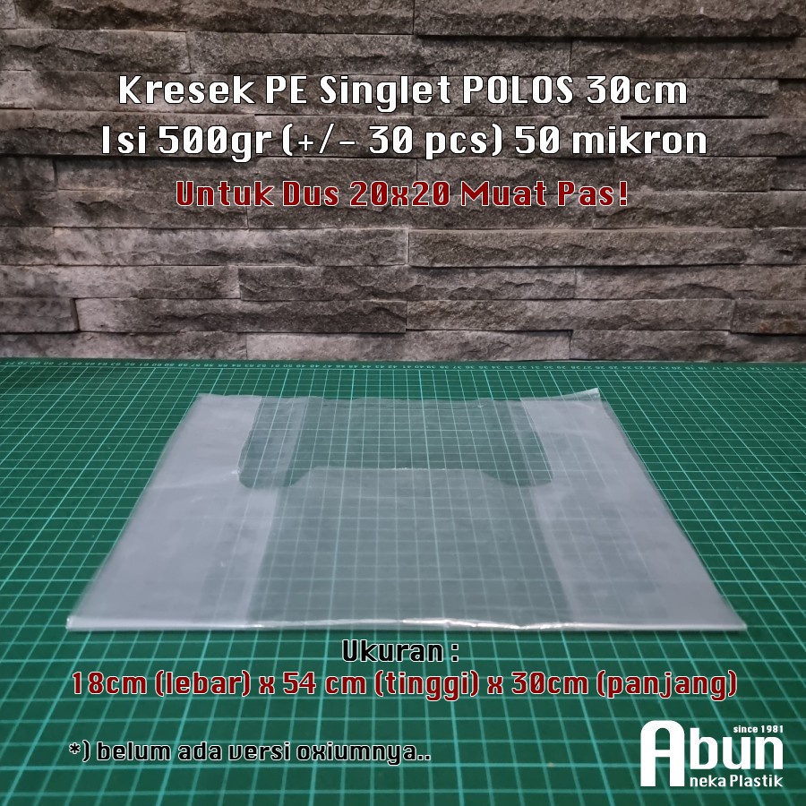 UM1 Kantong Kresek PE Bening Uk.30 Lechi (gr)