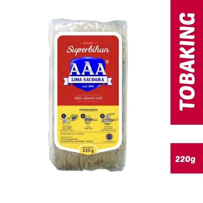 

(Good) Bihun AAA Lima Bersaudara 220gr Super Bihun Beras HALAL