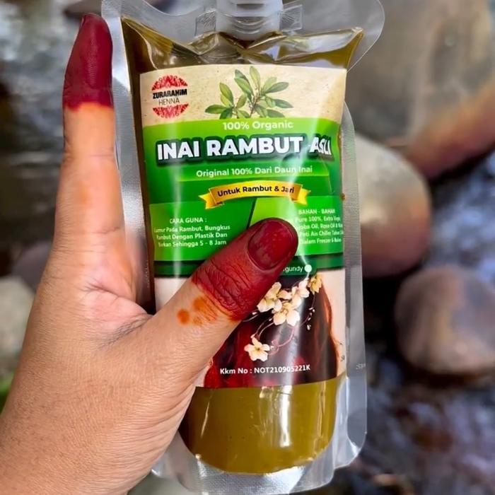 INAI RAMBUT ORGANIK DAUN ASLI