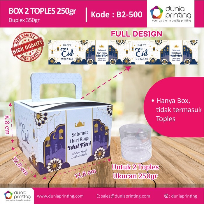 

(Good) Box Toples Lebaran - Bahan Duplex 350 grm +laminate +free pita +stiker