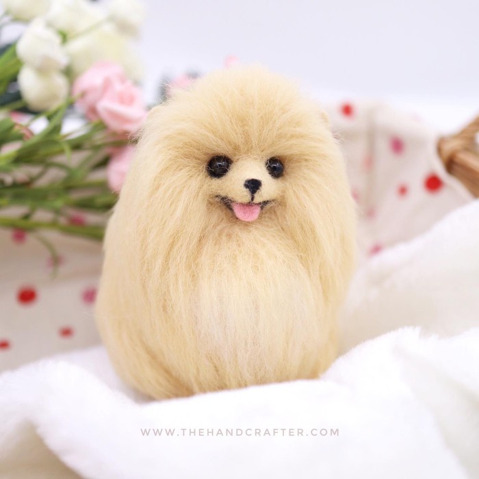 Terbaru Boneka Needle Felting Pomeranian 10Cm
