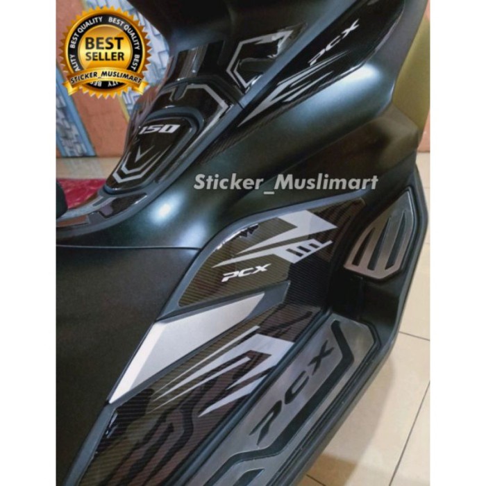 [Good] SIDEPAD TANKPAD PCX 150 MOTIF CARBON GOLD MERAH ABU HIJAU