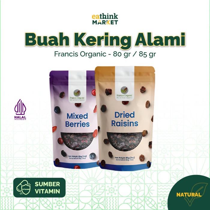 

Buah Kering Raisins Kismis Berries Alami - Francis Organic 85 G