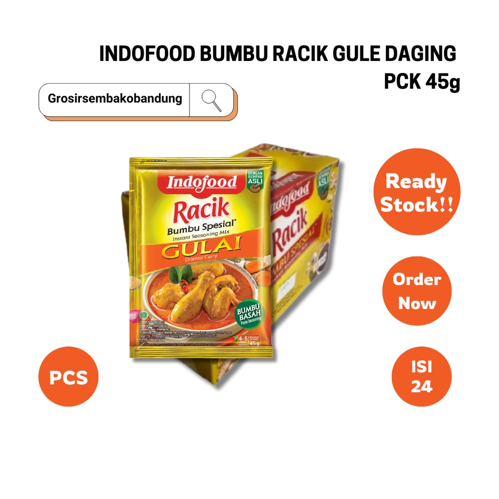 

INDOFOOD BUMBU RACIK GULE DAGING PCK 45g - 1 BOX - Kota Bandung