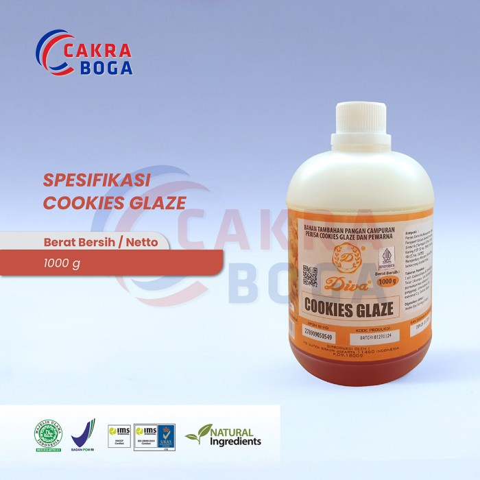 Promo Terbatas Cookies Glaze Diva 1000Gr / Cookies Glaze Diva 1 Kg Aman