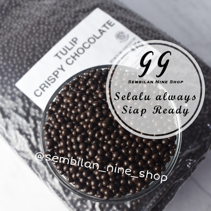 

Promo Terbatas Tulip Crispy Chocolate 4 Kg Crispyball Pearl Dark Cokelat Coklat Aman