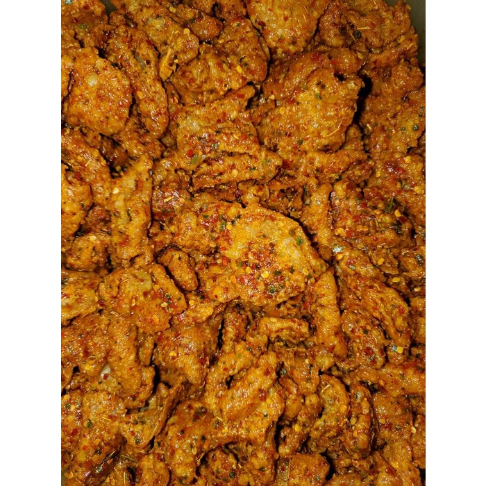 

1/2Kg - Kulit Ayam Crispy Pedas Daun Jeruk Snack Cemilan