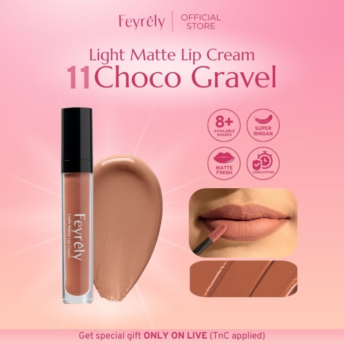 ReadyDong- 11 Choco Gravel (Nude Choco) - FEYRELY LIGHT MATTE LIP CREAM -yuk c.o