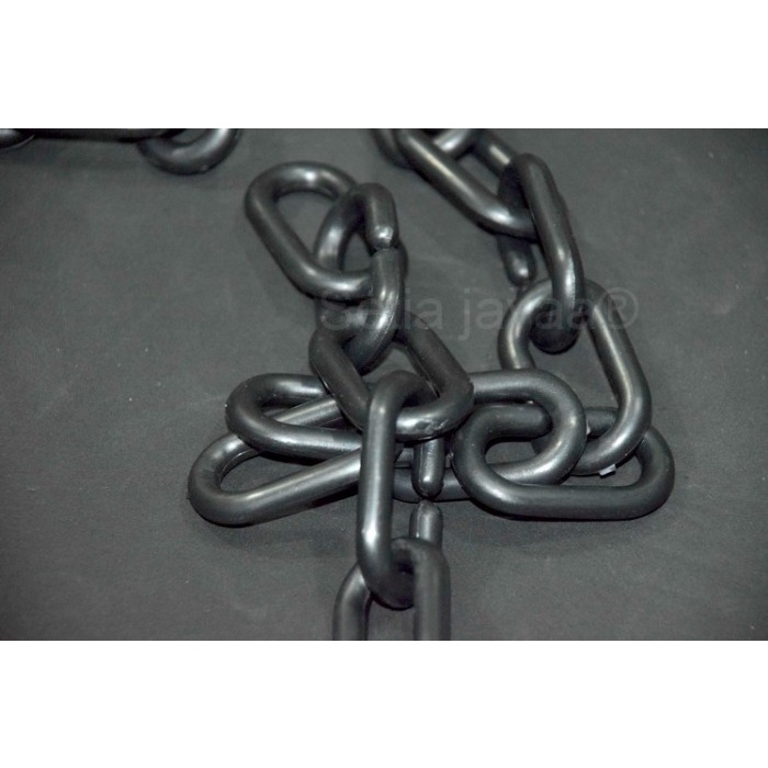 

(Good) rantai plastik 6mm HITAM / rantai baju / distro / toko / fashion